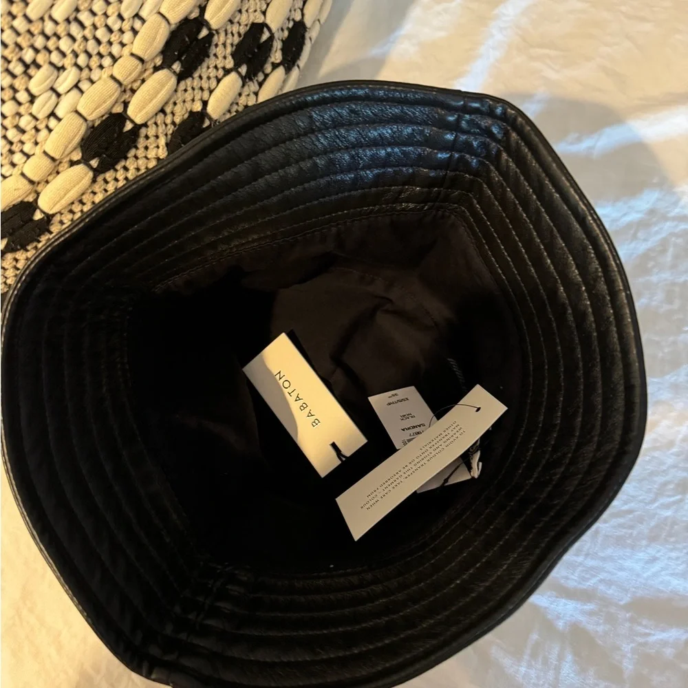 Aritzia Babaton Faux Leather Bucket Hat - Picture 3 of 7